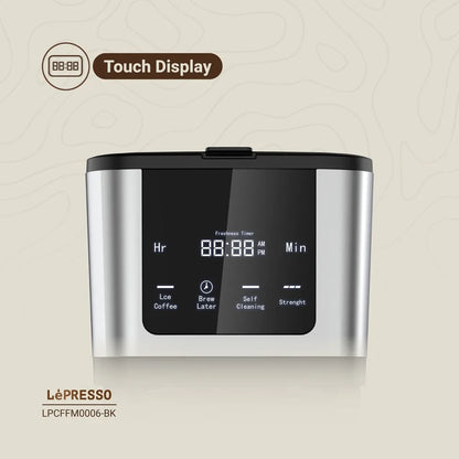 LePresso Rich Brew Coffee Machine Interactive Touch Display – Black