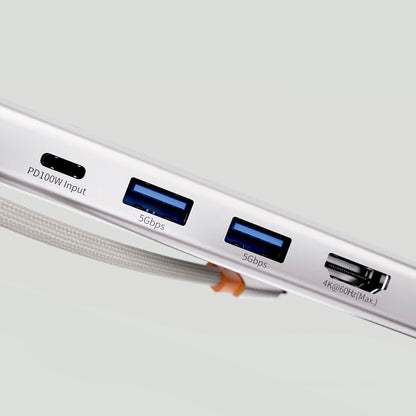 Baseus 5-in-1 USB-C Hub – HDMI 4K, Ethernet, USB-A (Color Plate Series)
