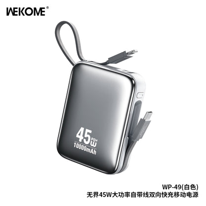 WEKOME WP-49 10000mAh Power Bank – 45W Fast Charging with 4 Output Ports