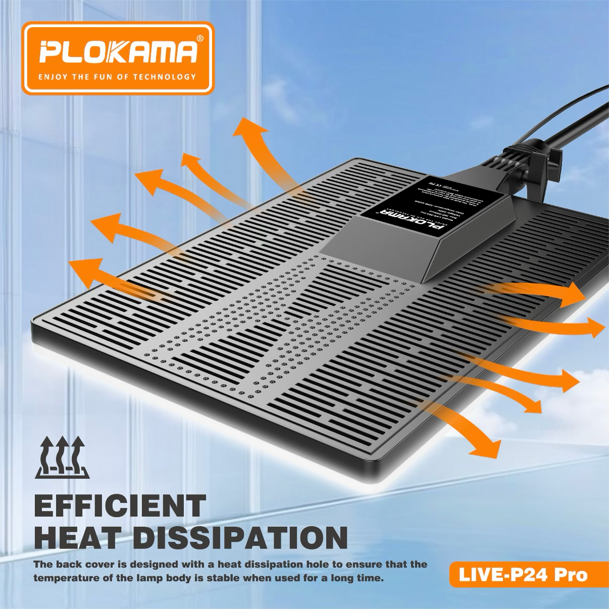 PLOKAMA LIVE-P24 Pro 80W RGB LED Fill Light Panel with Remote