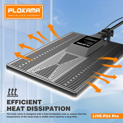 PLOKAMA LIVE-P24 Pro 80W RGB LED Fill Light Panel with Remote