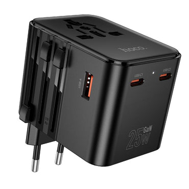 HOCO AC31 25W PD Fast Charger 3 Port USB-C + USB Wall Adapter