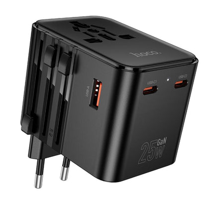 HOCO AC31 25W PD Fast Charger 3 Port USB-C + USB Wall Adapter