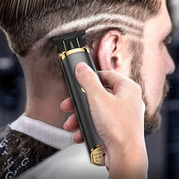 Hoco HP22 Retro Electric Hair Clipper – Black & Gold Precision Trimmer for Hair & Beard - Saif Al Najmi Kw