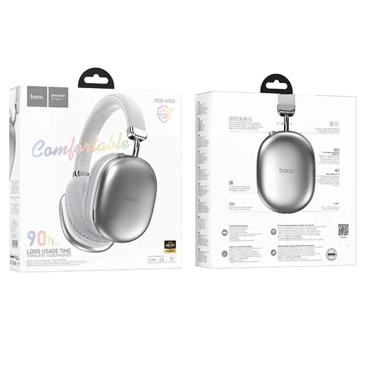 Hoco W35 Max Joy BT headphones - silver - Saif Al Najmi Kw
