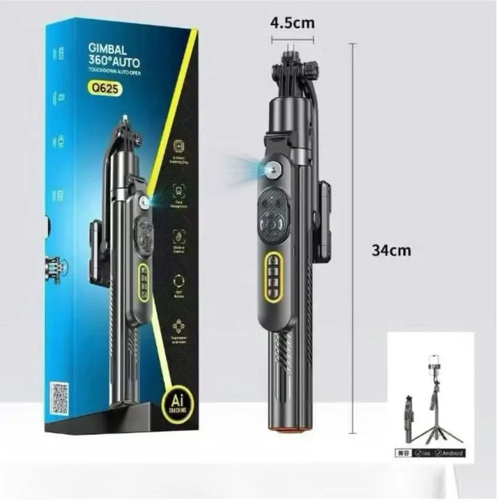 Q625 Smart Gimbal 360° Auto-Tracking AI Face Recognition