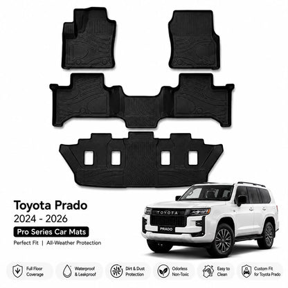 Pro Series Car Mats Toyota Prado 2024-2026 — Full Coverage Floor Mat Set