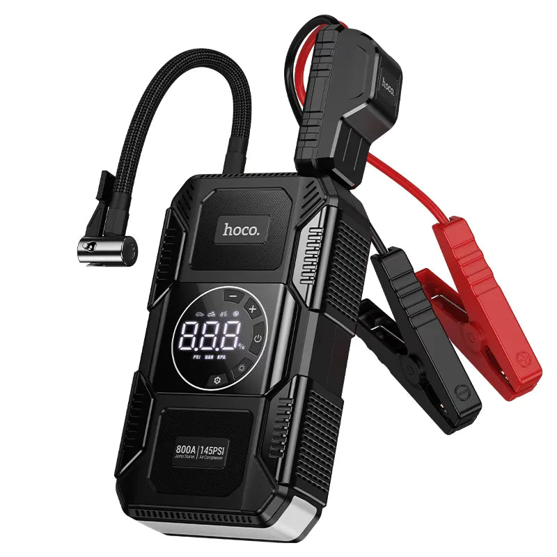 QS6 Clever 8000mAh Jump Starter Power Bank with Air Pump