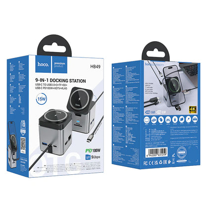 Hoco Hb49 9 In 1 Wireless Docking Station