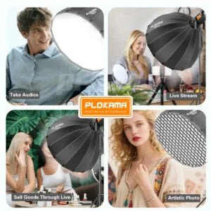 Plokama PK-600S-B Professional Softbox Lighting Kit 300W
