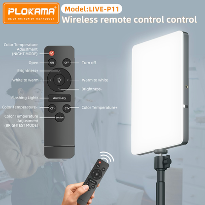 PLOKAMA LIVE-P11 LED Fill Light Panel Soft Studio Video Light