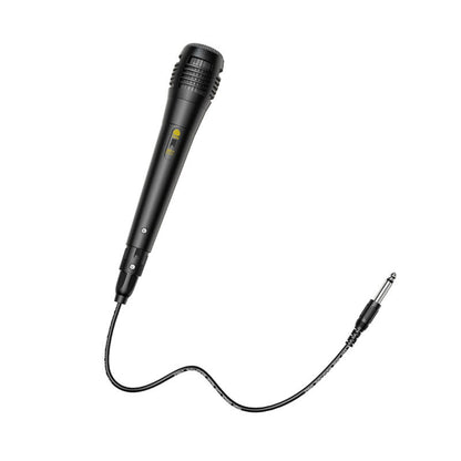 HOCO BS37 Dancer 8-Inch 15W Portable Bluetooth Speaker with RGB Lights & Wired Microphone – Black