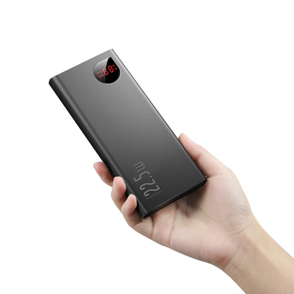 Baseus Adaman Metal Digital Display Quick Charge Power Bank 10000mAh 22.5W Black - Saif Al Najmi Kw