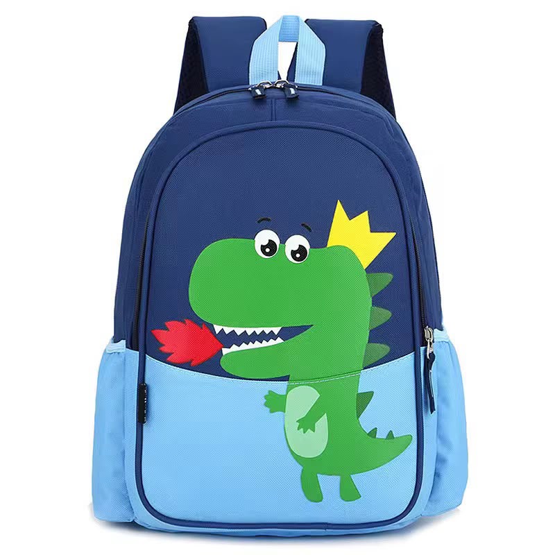 Kids Dinosaur School Backpack – Blue & Red