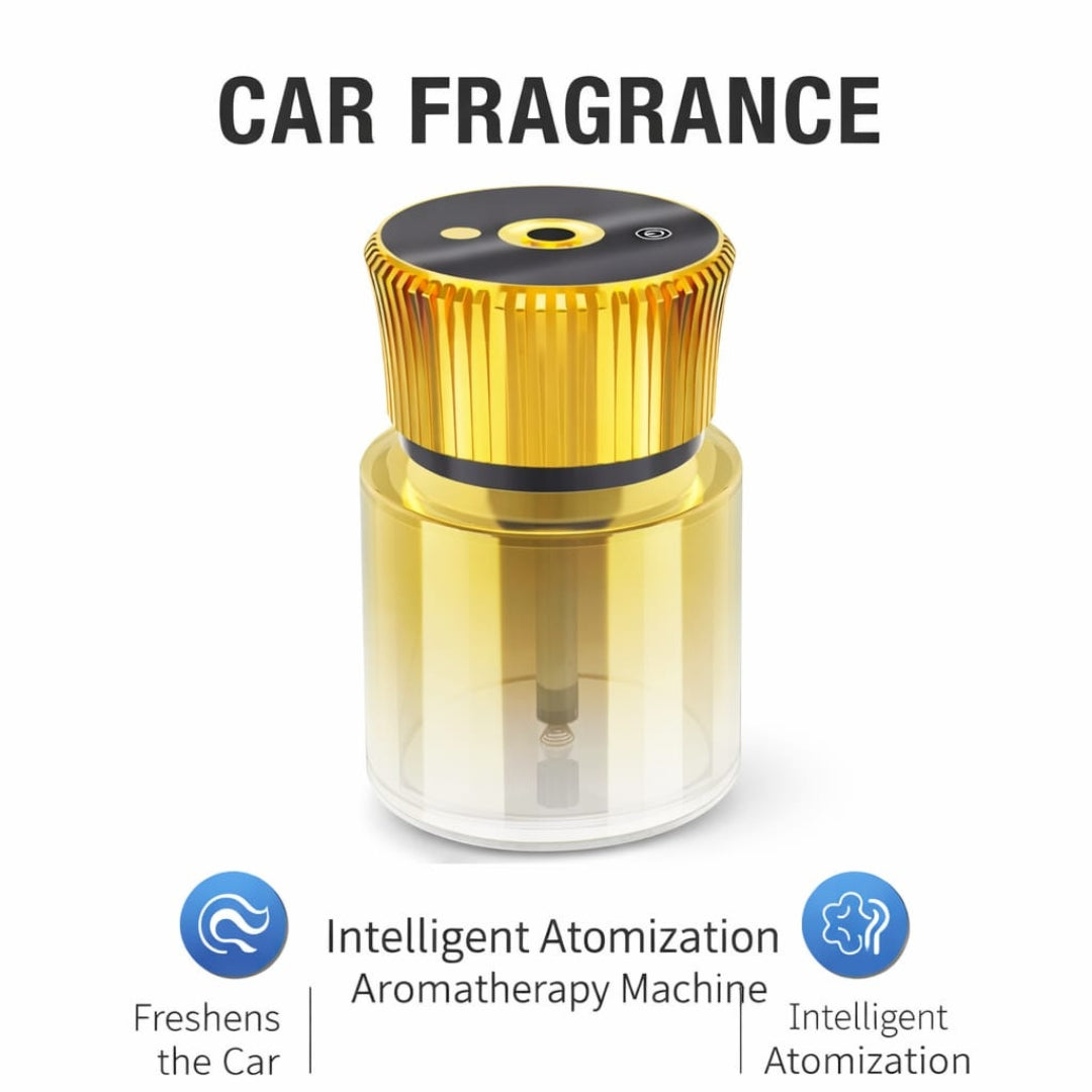 Car Fragrance Intelligent Atomization Aromatherapy Diffuser - Gold