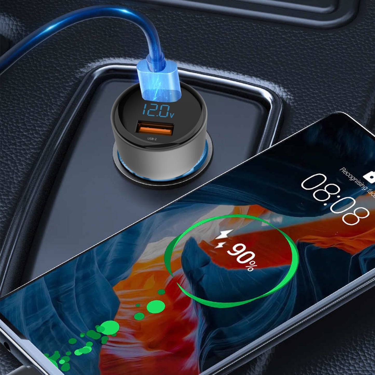 Earldom CC9 Digital Display Car Charger 45W - Saif Al Najmi Kw