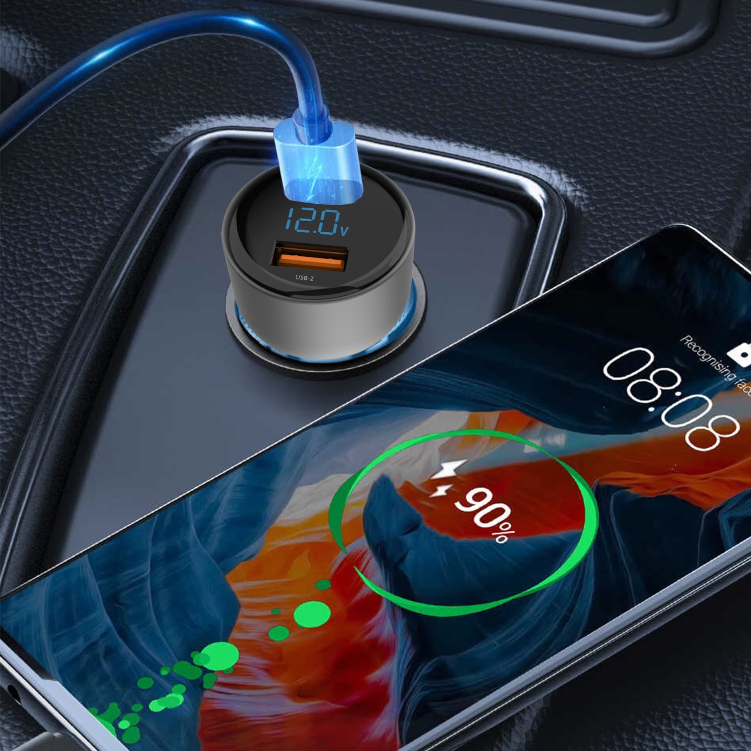Earldom CC9 Digital Display Car Charger 45W - Saif Al Najmi Kw