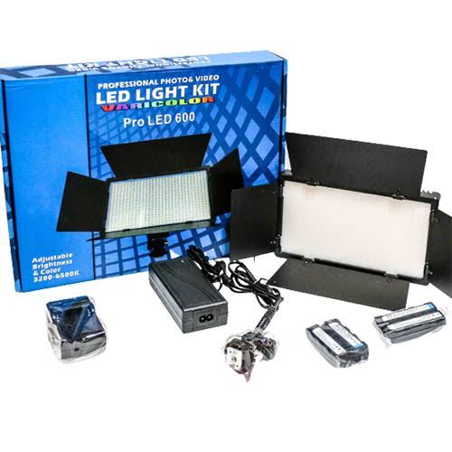 إضاءة استوديو LED 600 قابلة لإعادة الشحن - إضاءة قابلة للتعديل للمكياج وتصوير الفيديو بقوة 40 واط 