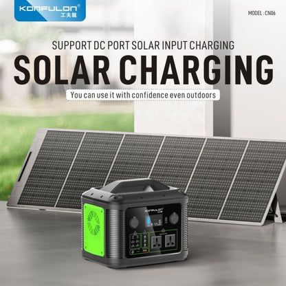 Konfulon CN06 315000mAh 1008Wh Portable Power Station with 1200W AC Output, 100W PD & Solar Charging