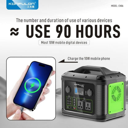 Konfulon CN06 315000mAh 1008Wh Portable Power Station with 1200W AC Output, 100W PD & Solar Charging