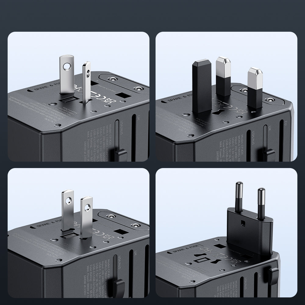 Mcdodo CP-429 G3 Universal 33W Travel Adapter 1C+2A+1AC - Black - Saif Al Najmi Kw