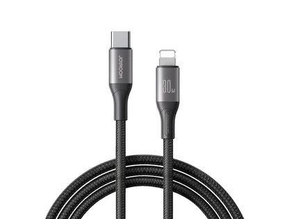 S-A28 Flash Series 30W Fast Charging Data Cable (Type-C to Lightning) 2m-Black