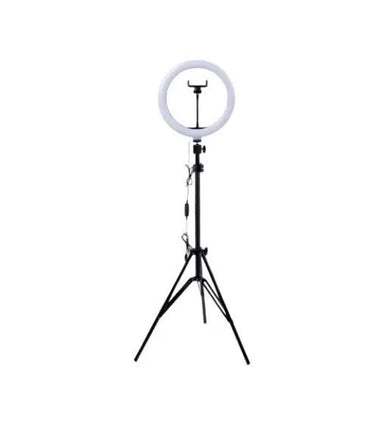LJJ-30 12-Inch (30cm) White Selfie Ring Light with Adjustable Stand – Dimmable USB LED