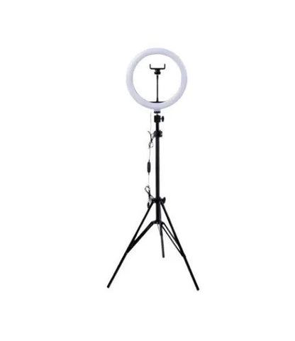 LJJ-30 12-Inch (30cm) White Selfie Ring Light with Adjustable Stand – Dimmable USB LED
