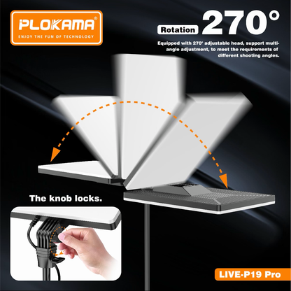 PLOKAMA LIVE P19 Pro 80W RGB LED Fill Light Studio Panel