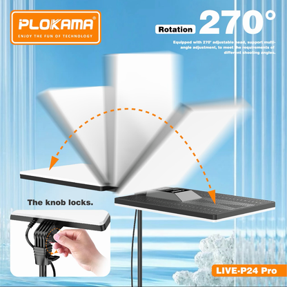 PLOKAMA LIVE-P24 Pro 80W RGB LED Fill Light Panel with Remote