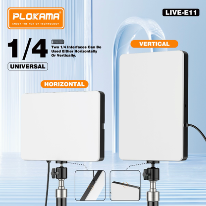PLOKAMA LIVE-E11 10W LED Panel Light 2700-6500K Studio Light