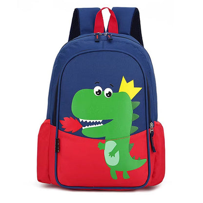 Kids Dinosaur School Backpack – Blue & Red