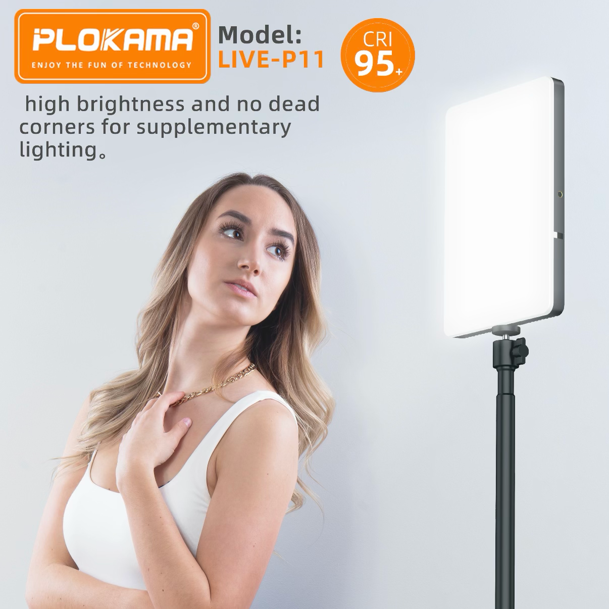 PLOKAMA LIVE-P11 LED Fill Light Panel Soft Studio Video Light