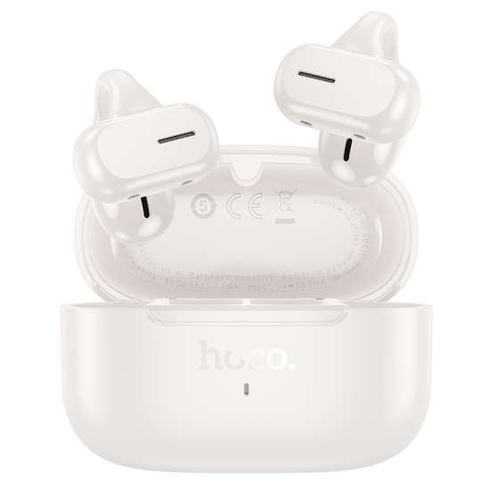 Hoco EA9 Clear sound clip-on true wireless BT headset - milky white - Saif Al Najmi Kw