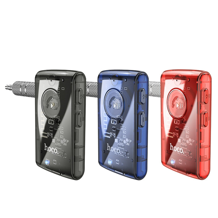 Hoco E66 Transparent Explorer Edition Car AUX Bluetooth Receiver - Saif Al Najmi Kw