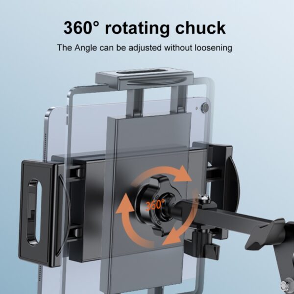 YESIDO 360°Rotating Silicone Collet Floor Standing Tablet Cantilever Bracket Desktop Lazy Man Stand-  C295