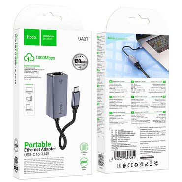 Hoco UA37 1000 Mbps Type-C to RJ45 Ethernet Adapter