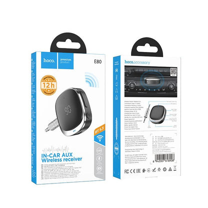 Hoco E80 Travel Car AUX Bluetooth Receiver - Saif Al Najmi Kw