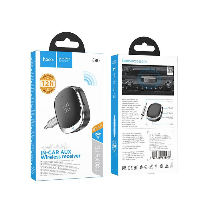 Hoco E80 Travel Car AUX Bluetooth Receiver - Saif Al Najmi Kw
