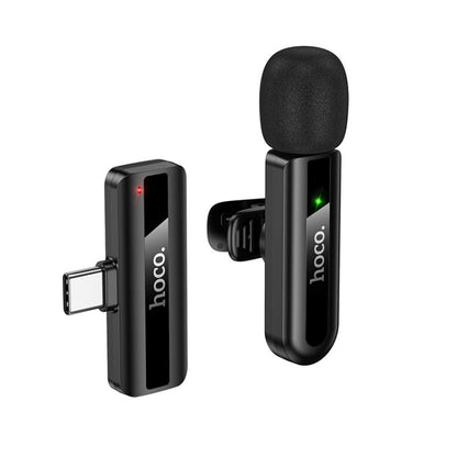 Hoco L20 Fair USB-C / Type-C Lavalier Wireless Microphone – Black