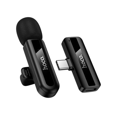 Hoco L20 Fair USB-C / Type-C Lavalier Wireless Microphone – Black
