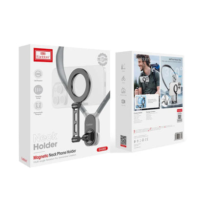Earldom EH285 360 Degree Adjustable Neck Strap Magnetic Phone Holder - Black - Saif Al Najmi Kw