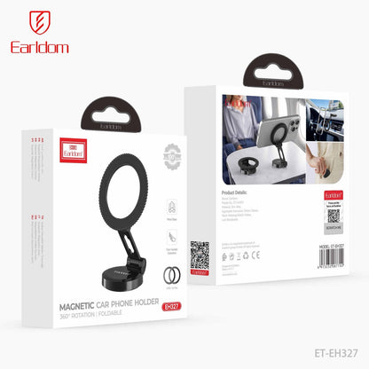 Earldom ET-EH327 Magnetic Foldable Car Phone Holder – 360° Rotation & Metal Base