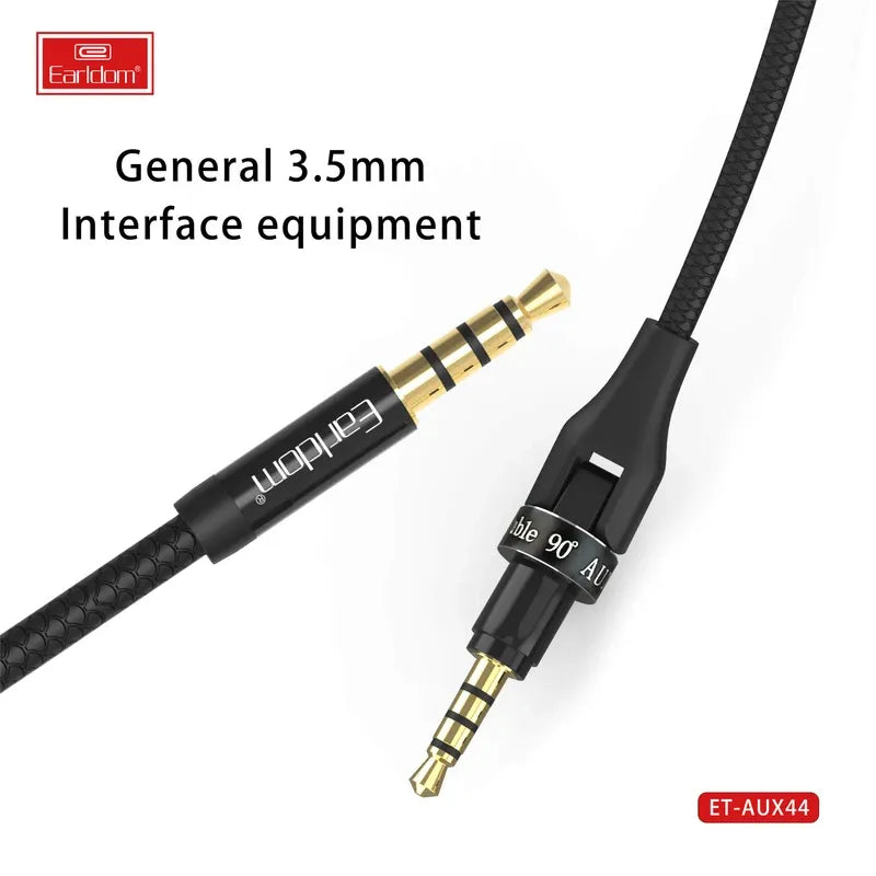 Earldom ET-AUX44 90° Bendable 3.5mm AUX Cable – 1.2M