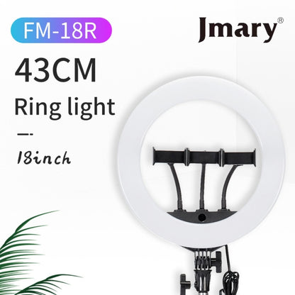 Jmary FM-18R 18-Inch Selfie Ring Light with Remote & 3 Phone Holders