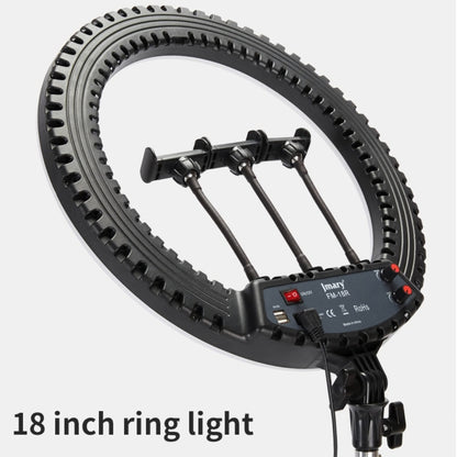 Jmary FM-18R 18-Inch Selfie Ring Light with Remote & 3 Phone Holders