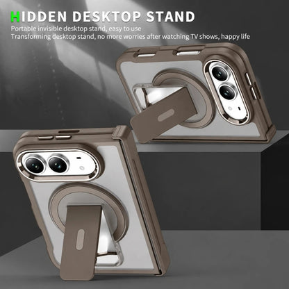 Magnetic Shockproof Matte Kickstand Case for iPhone Duo – Slim Rugged Cover with Hinge Protection