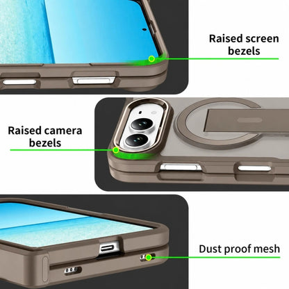 Magnetic Shockproof Matte Kickstand Case for iPhone Duo – Slim Rugged Cover with Hinge Protection