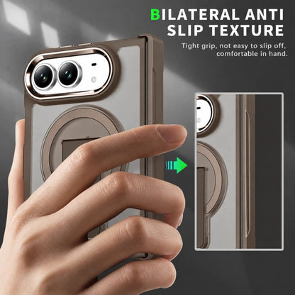 Magnetic Shockproof Matte Kickstand Case for iPhone Duo – Slim Rugged Cover with Hinge Protection