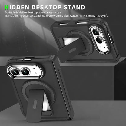 Magnetic Shockproof Matte Kickstand Case for iPhone Duo – Slim Rugged Cover with Hinge Protection